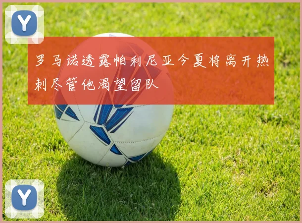 罗马诺透露帕利尼亚今夏将离开热刺尽管他渴望留队